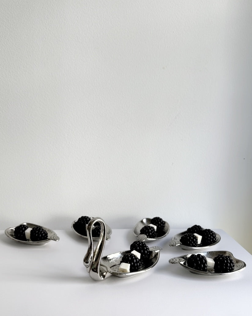 Vintage 1960s–70s Silver Plated Swan Serving Set – Rare Set of 6