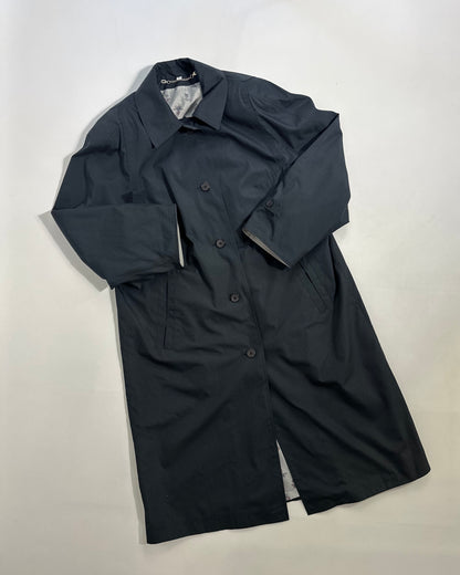 80s Dark Navy Trench Coat