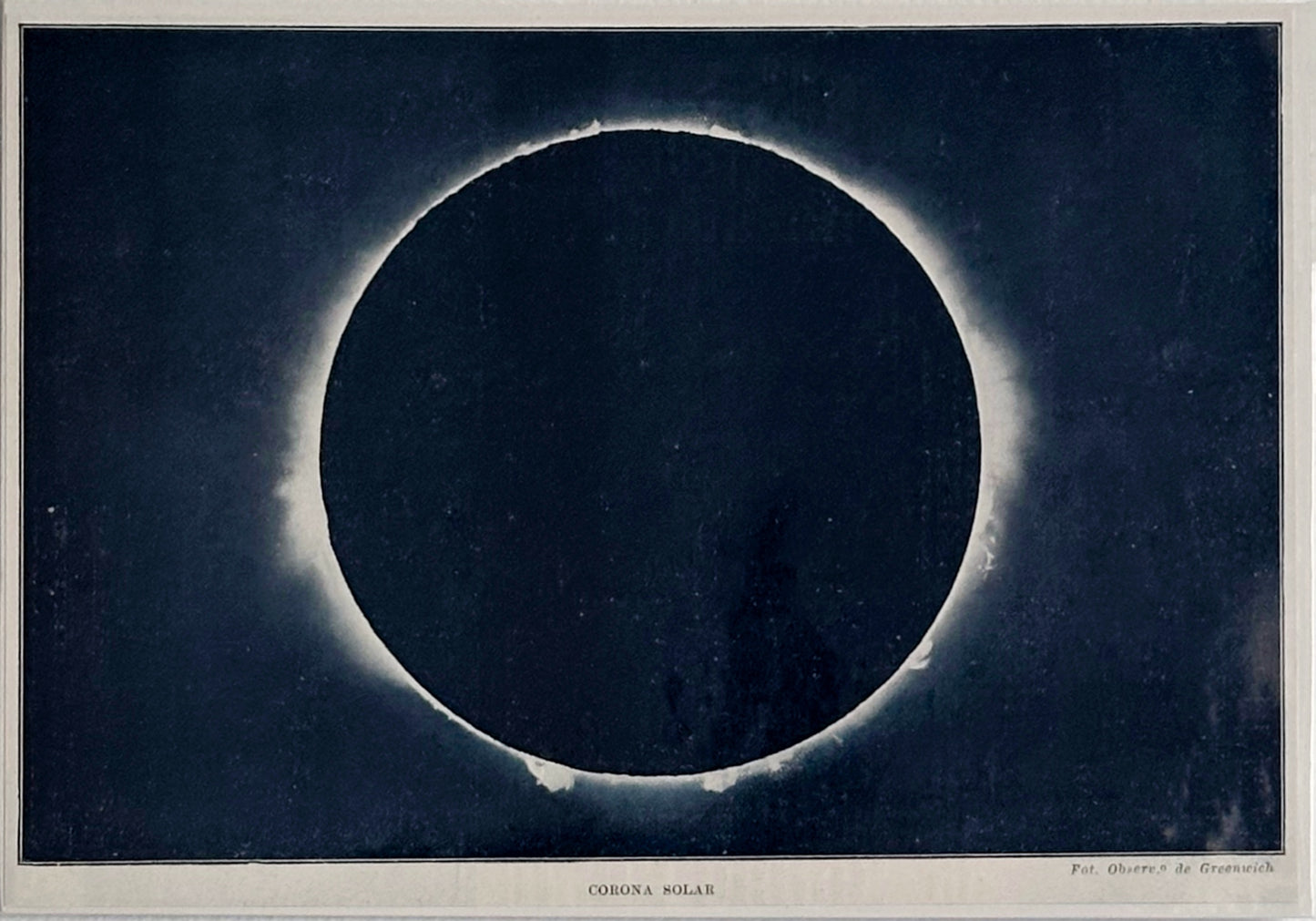 Antique 1929 Astronomy Print Set – Solar Eclipse and Lunar Surface Scientific Illustrations (Set of 2)