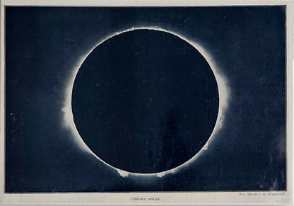 Antique 1929 Astronomy Print Set – Solar Eclipse and Lunar Surface Scientific Illustrations (Set of 2)