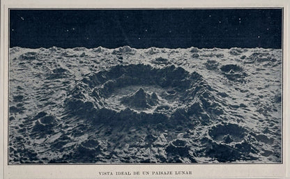 Antique 1929 Lunar Surface Print After James Nasmyth – Moon Crater Scientific Illustration