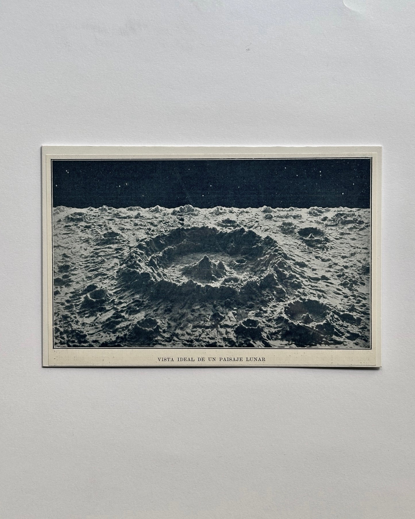 Antique 1929 Lunar Surface Print After James Nasmyth – Moon Crater Scientific Illustration