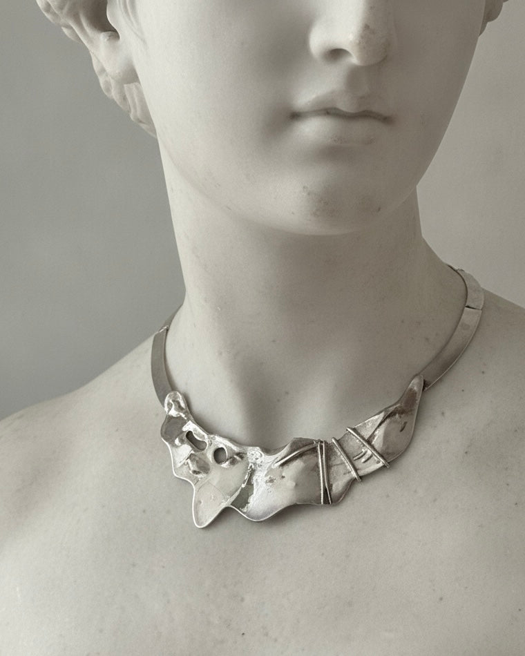 Vintage 1970s Brutalist Sculptural Necklace