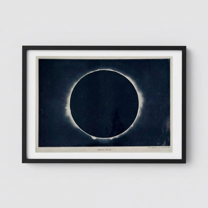 Antique 1929 Astronomy Print Set – Solar Eclipse and Lunar Surface Scientific Illustrations (Set of 2)