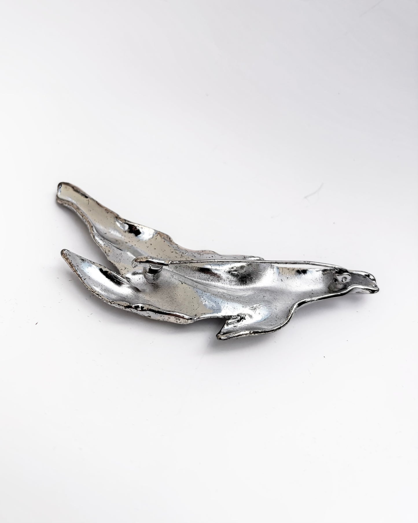 Vintage Sculptural Metal Brooch