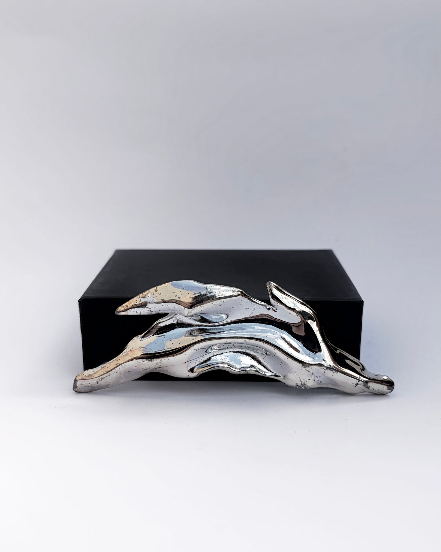 Vintage Sculptural Metal Brooch