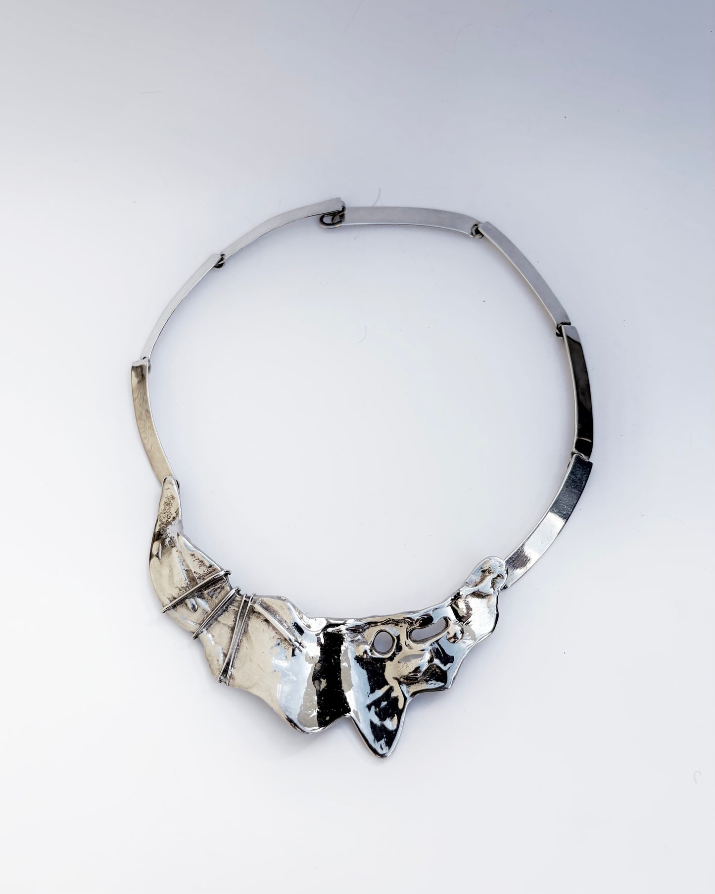 Vintage 1970s Brutalist Sculptural Necklace