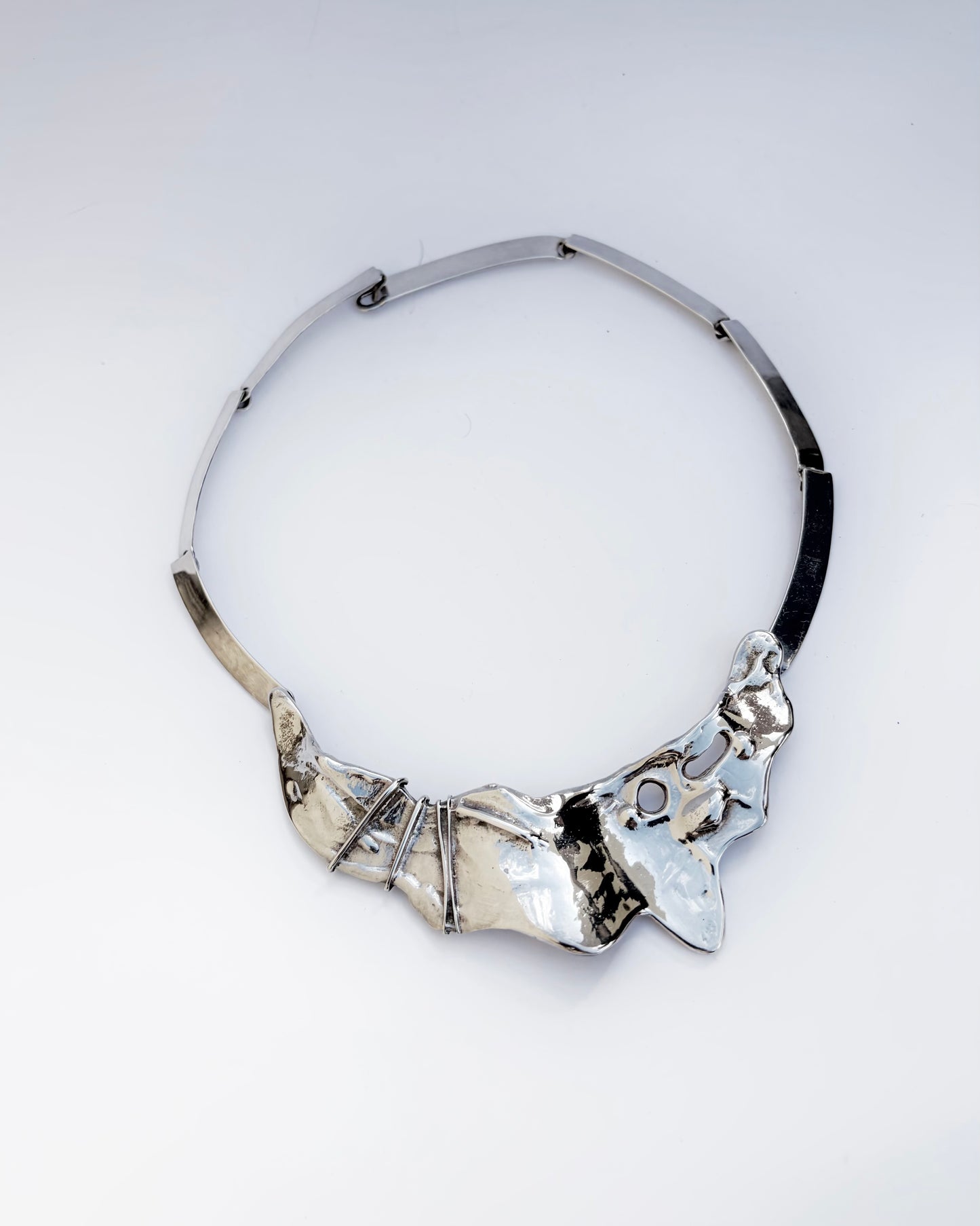 Vintage 1970s Brutalist Sculptural Necklace