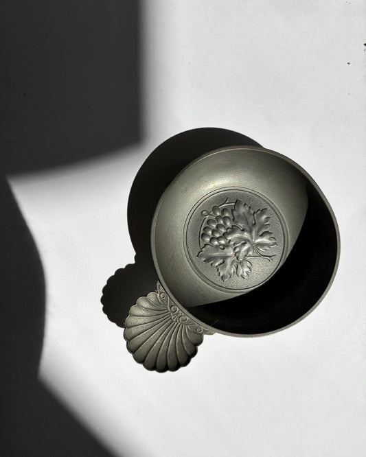Vintage Mid-Century Pewter Tastevin Wine Taster