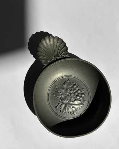 Vintage Mid-Century Pewter Tastevin Wine Taster