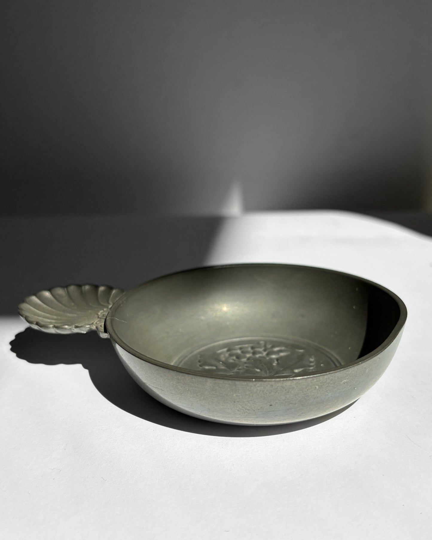 Vintage Mid-Century Pewter Tastevin Wine Taster