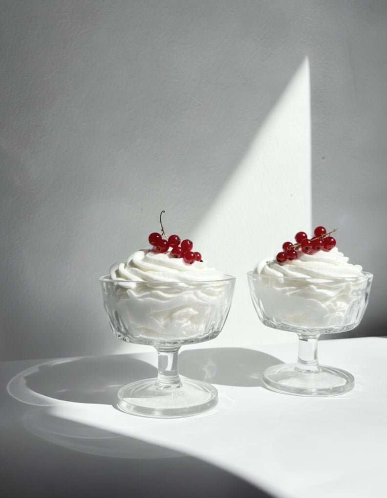 Vintage Mid-Century French Pressed Glass Dessert Coupes – Set of 2, 4, 6