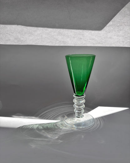 Vintage Mid Century Emerald Green Liqueur Glasses – Set of 4