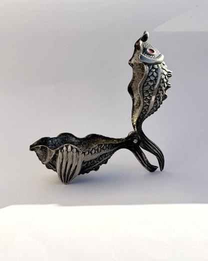 Vintage 1950s Figural Metal Fish Ashtray