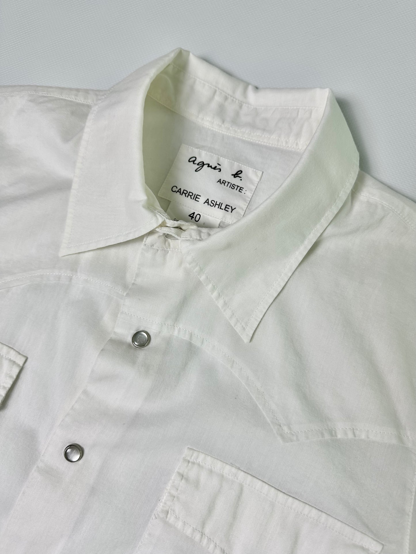 Agnes B. White Embroidered Shirt - Artist Collection