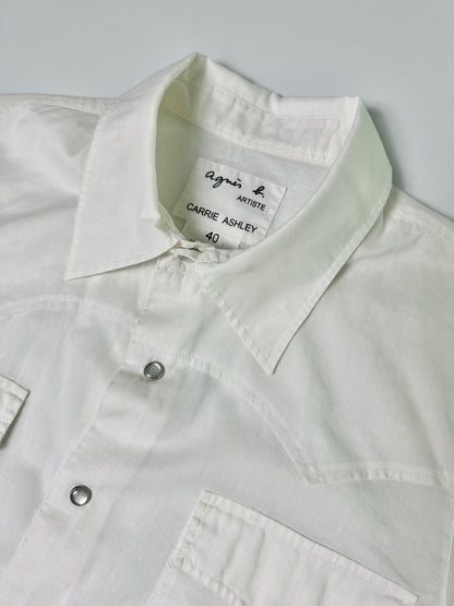 Agnes B. White Embroidered Shirt - Artist Collection