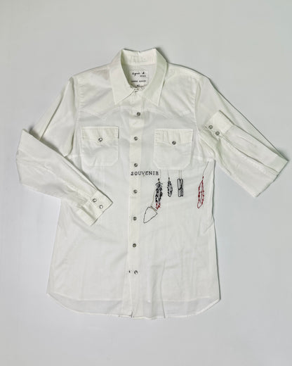 Agnes B. White Embroidered Shirt - Artist Collection