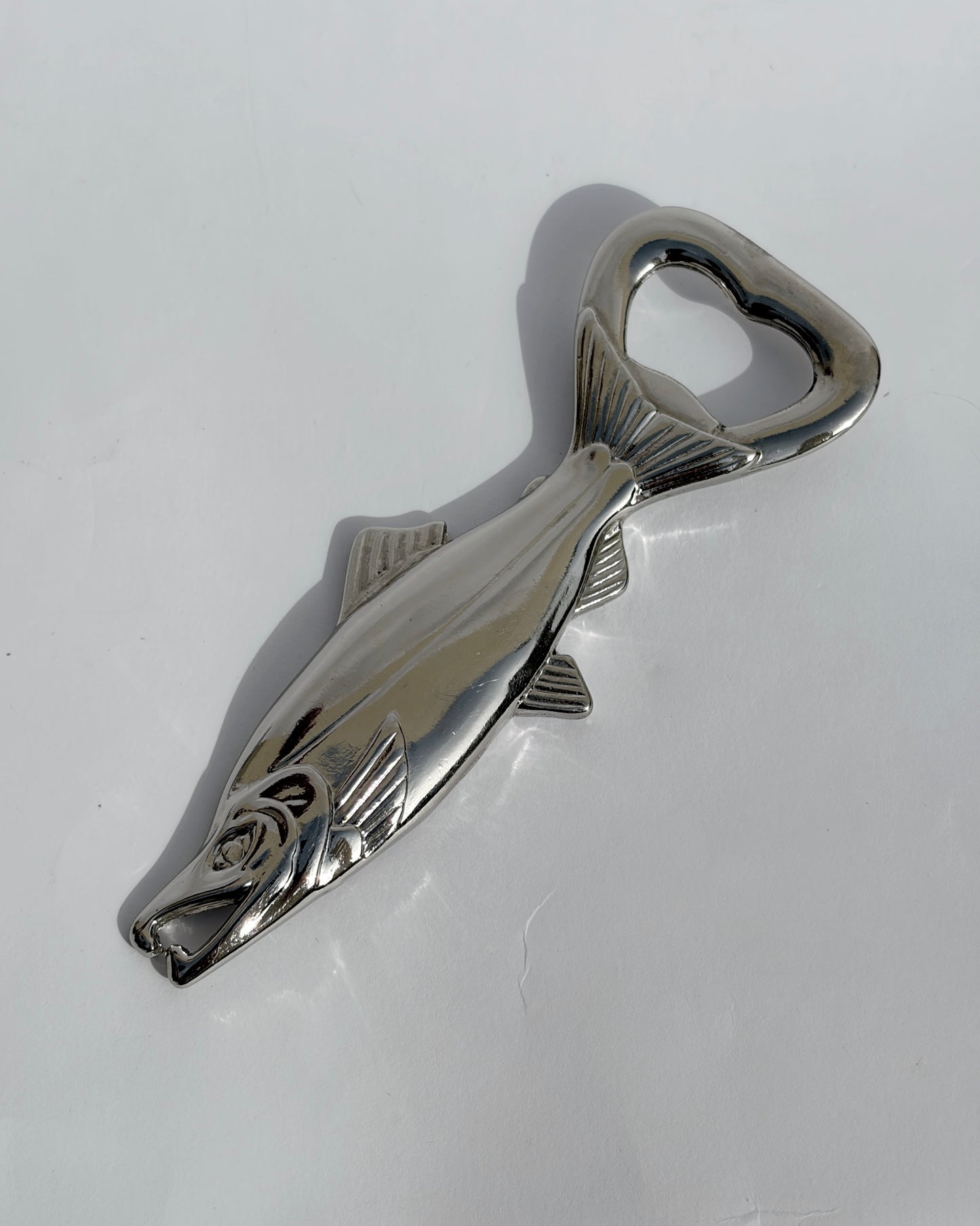 Vintage 1960s Fish-Shaped Metal Bottle Opener