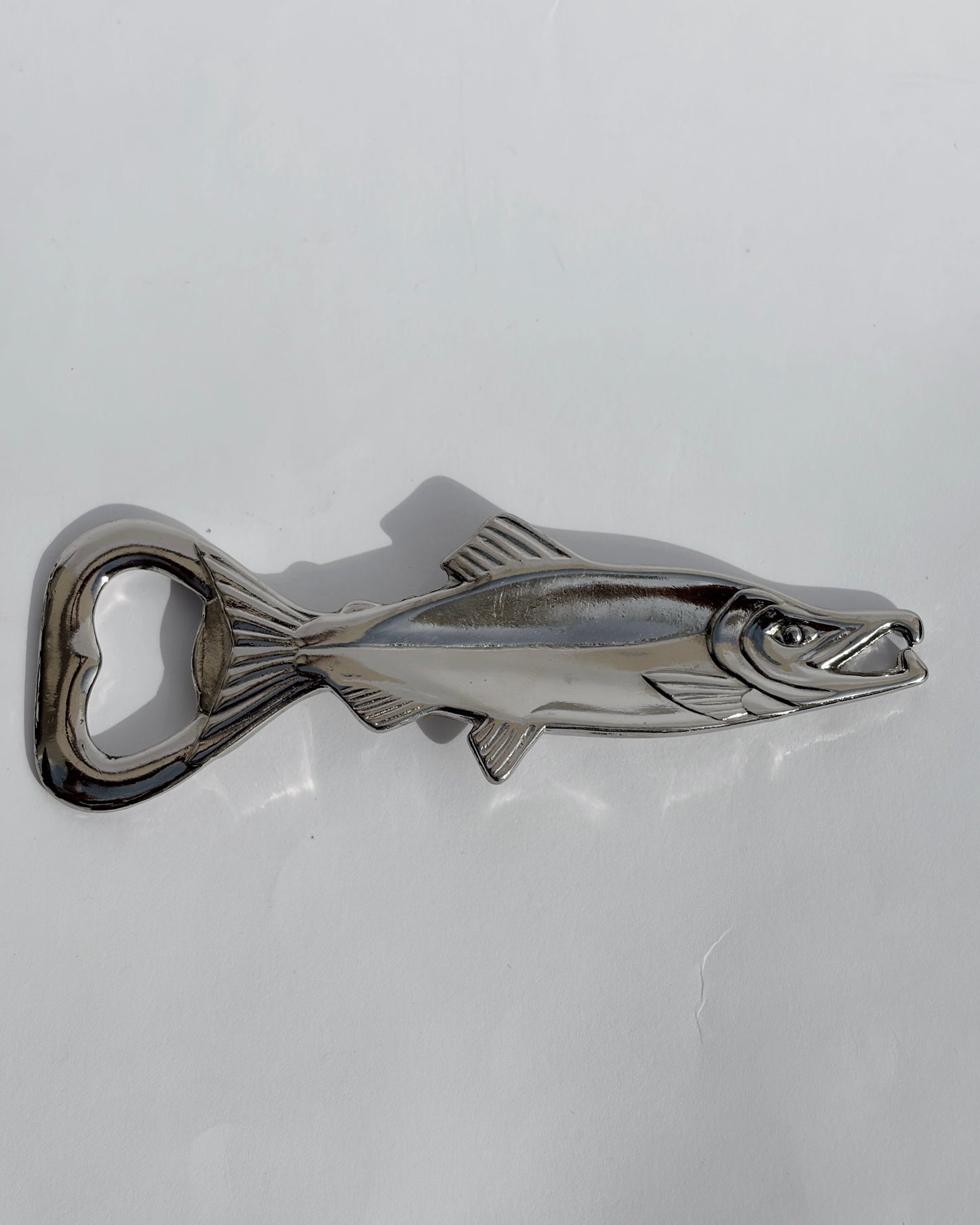 Vintage 1960s Fish-Shaped Metal Bottle Opener