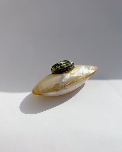 Antique Late 19th Century Mother-of-Pearl Shell Snuff Box