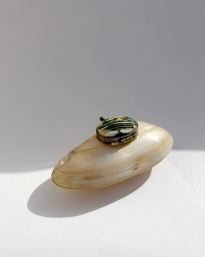 Antique Late 19th Century Mother-of-Pearl Shell Snuff Box