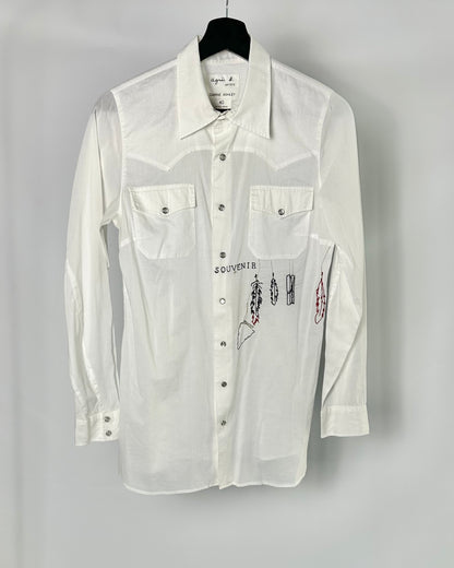 Agnes B. White Embroidered Shirt - Artist Collection