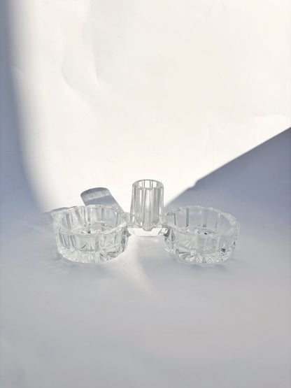 Vintage Crystal Salt, Pepper & Toothpick Set