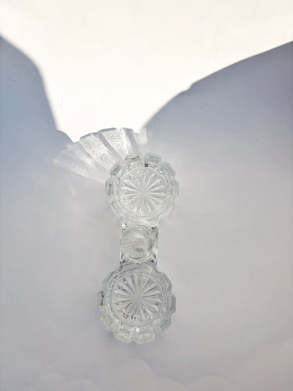 Vintage Crystal Salt, Pepper & Toothpick Set