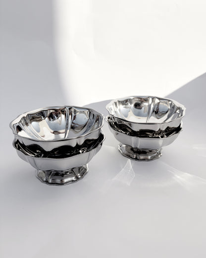 Vintage 1970s Stainless Steel Dessert Cups - Set of 4 or 8