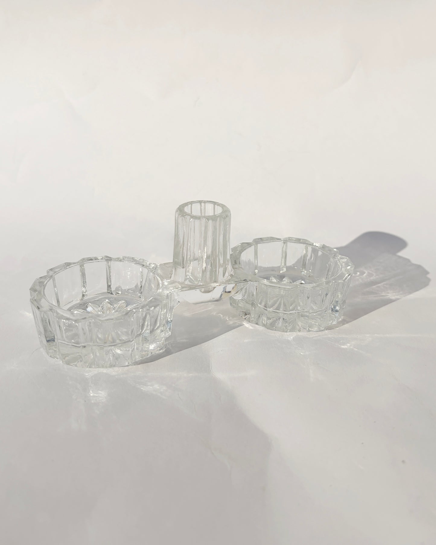 Vintage Crystal Salt, Pepper & Toothpick Set