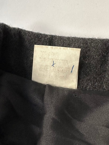 80s/90s Dark Grey Wool Puffed Sleeves Coat