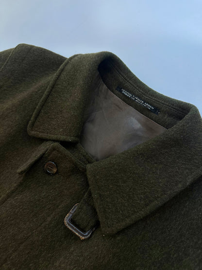 80s Steinbock Green Loden Wool Coat