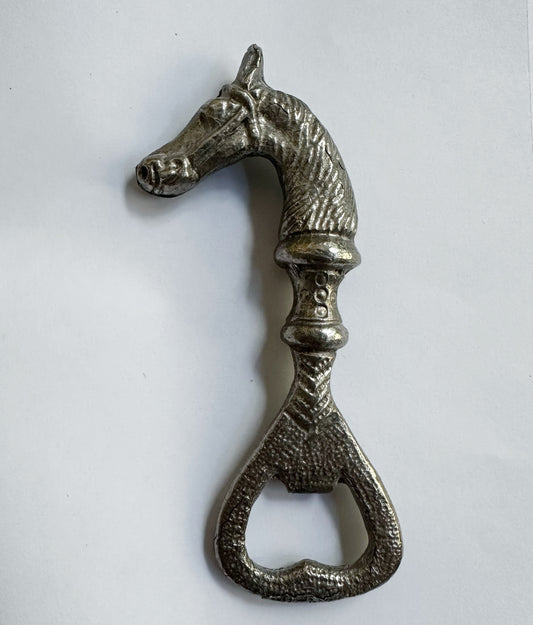 Vintage 1960s Horse-Shaped Metal Bottle Opener