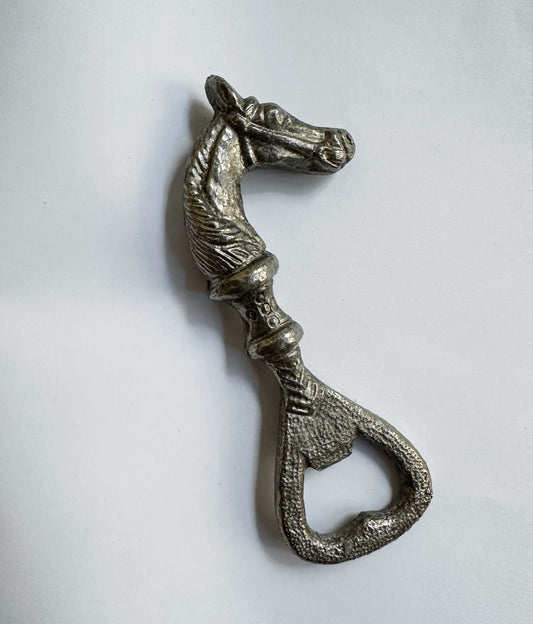 Vintage 1960s Horse-Shaped Metal Bottle Opener