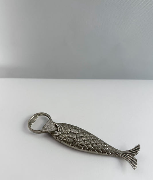 Vintage 1960s Fish-Shaped Metal Bottle Opener
