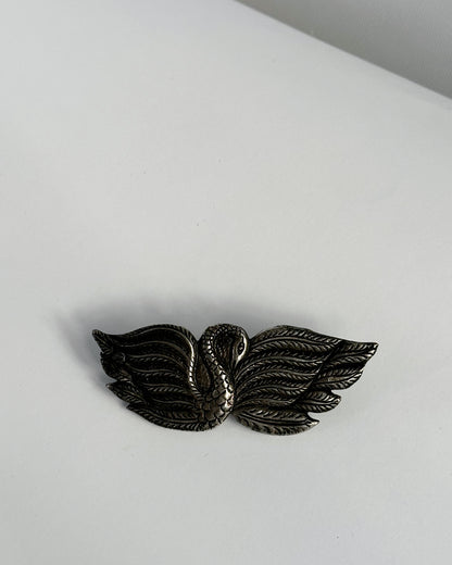 Vintage 1970s Swan Metal Hair Clip