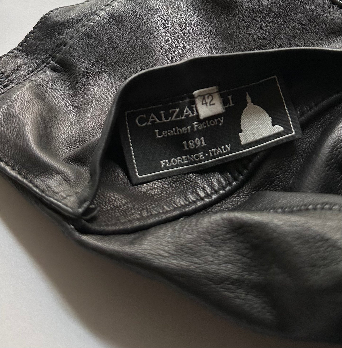90s Black Double Faced Italian Leather Jacket
