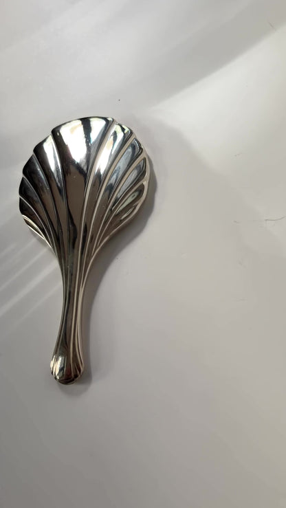 Vintage 1970s Silver Plated Art Deco Style Hand Mirror