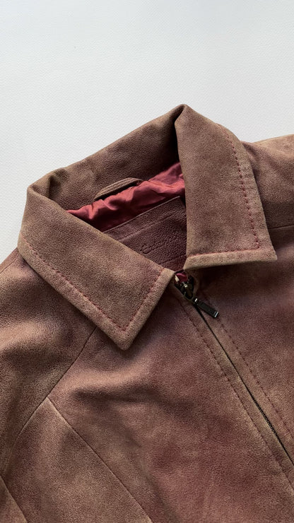 2000s Dusty Pink Washed Nappa Leather Jacket