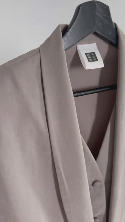 90s Taupe Viscose Blazer
