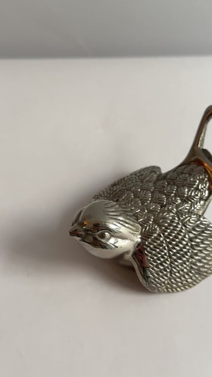 Vintage 1980s Silver-Plated Bird Bottle Opener