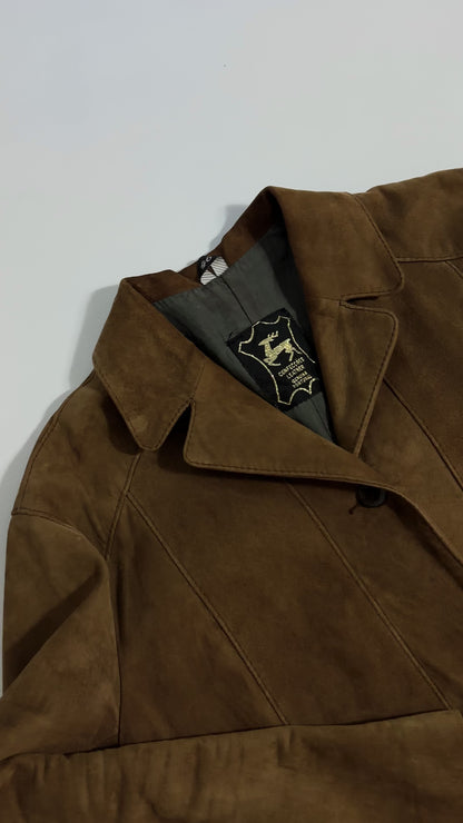 90s Brown Suede Jacket – Made in Portugal