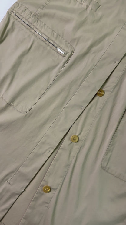 2000s Jil Sander Beige Cotton Shirt Dress