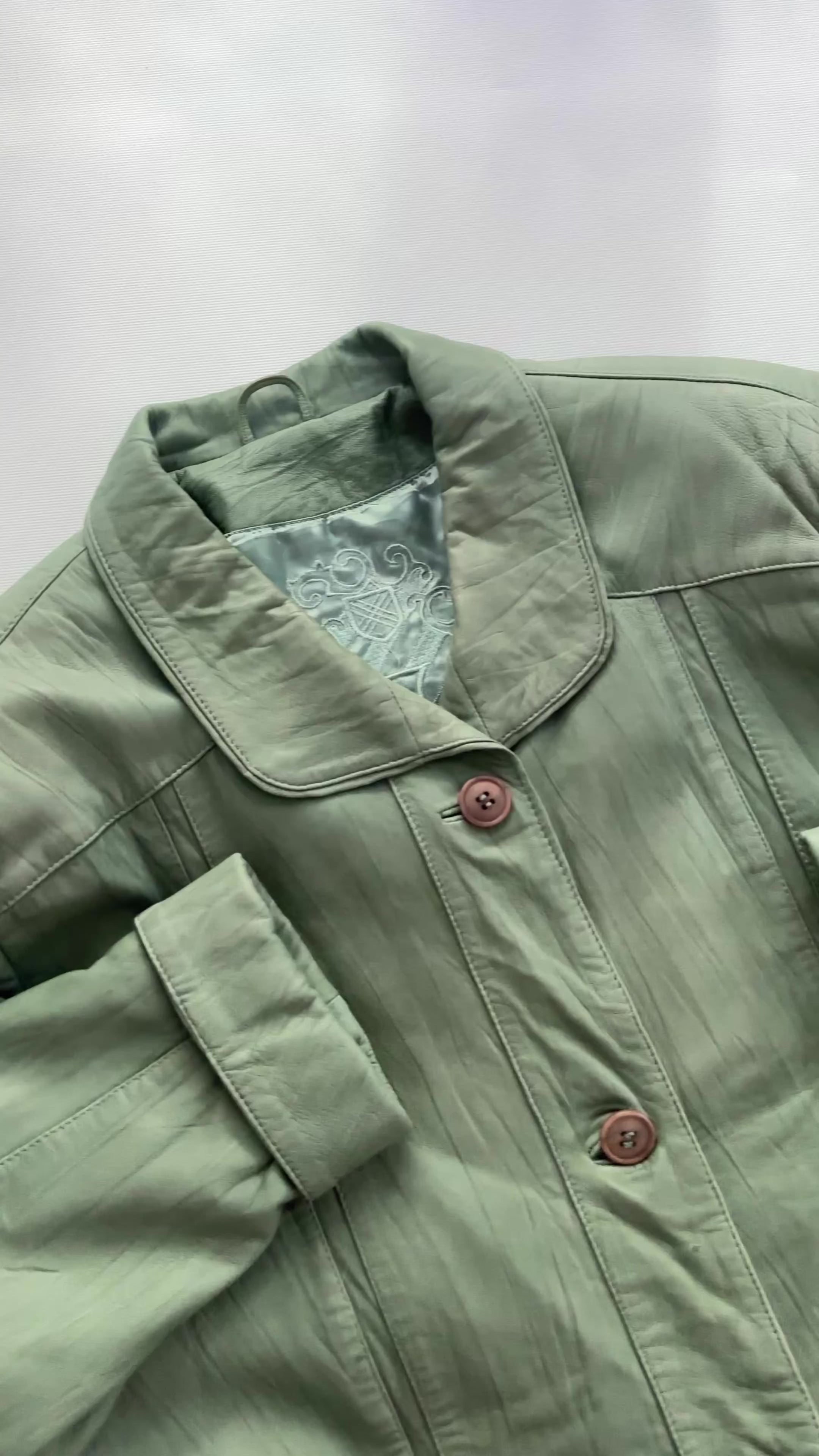 80s Green Leather Jacket – Alba Vintage Studio