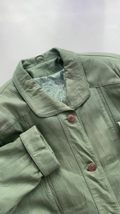 80s Green Leather Jacket