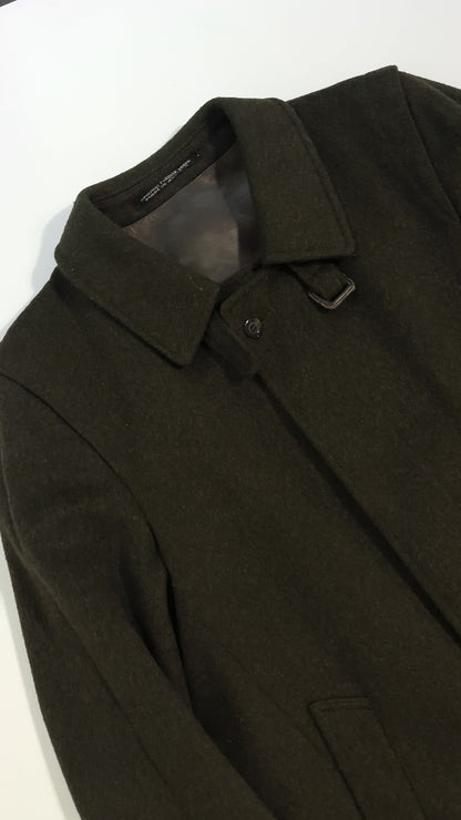 80s Steinbock Green Loden Wool Coat