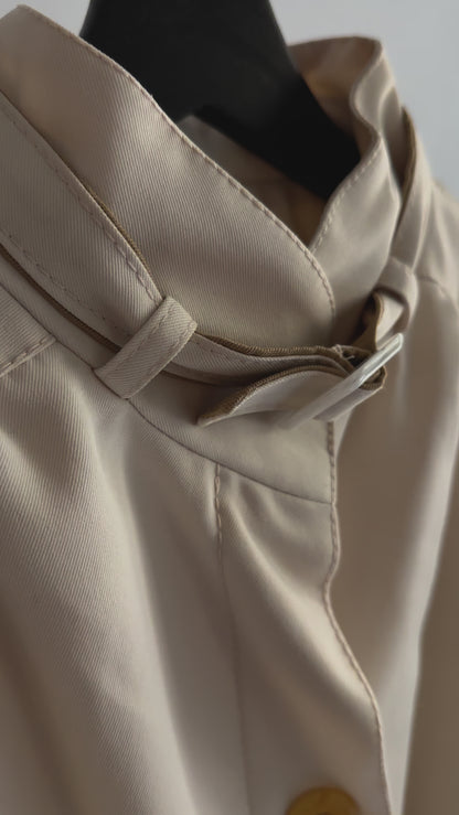 70s Cream Trench Coat