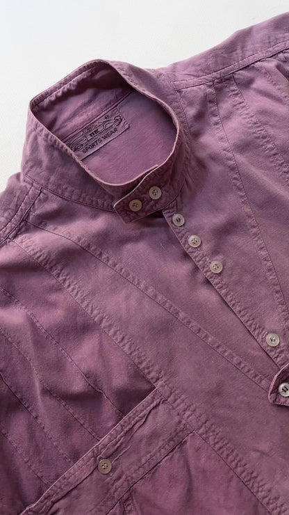 Vintage 1980s Dusty Mauve Cotton Utility Shirt
