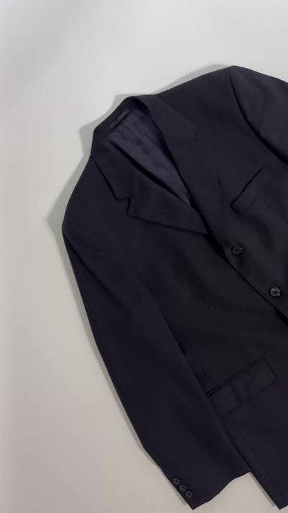 80s Pierre Cardin Navy Wool Blazer