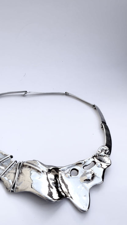Vintage 1970s Brutalist Sculptural Necklace